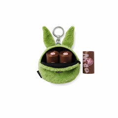Trippy Rabbit Stuffed Coin Wallet Green – Poop Bag Edition