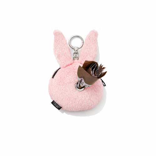 Trippy Rabbit Stuffed Coin Wallet Pink – Poop Bag Edition