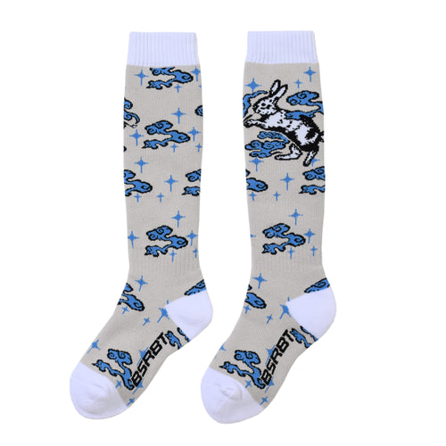 Smoking Rabbit Snowboard Socks Gray