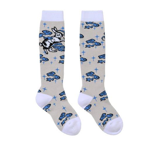 Smoking Rabbit Snowboard Socks Gray