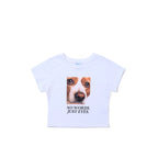 Just Eyes Lucky Crop sst White