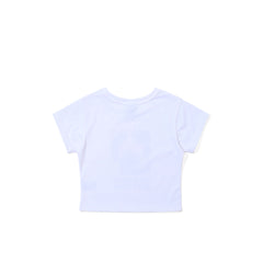 Just Eyes Lucky Crop sst White