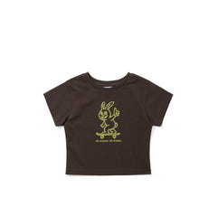 Thumbs Up Bunny Crop sst Brown