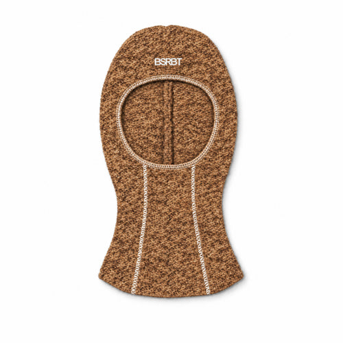 Essential Stitch Knit Balaclava Brown