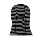 Essential Stitch Narrow Stripe Knit Balaclava Black