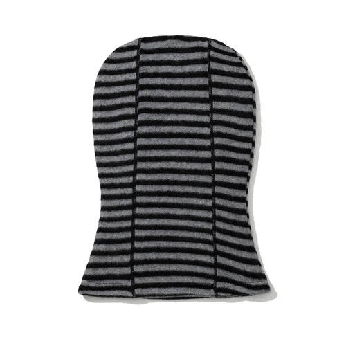 Essential Stitch Narrow Stripe Knit Balaclava Black