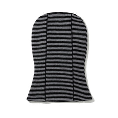Essential Stitch Narrow Stripe Knit Balaclava Black