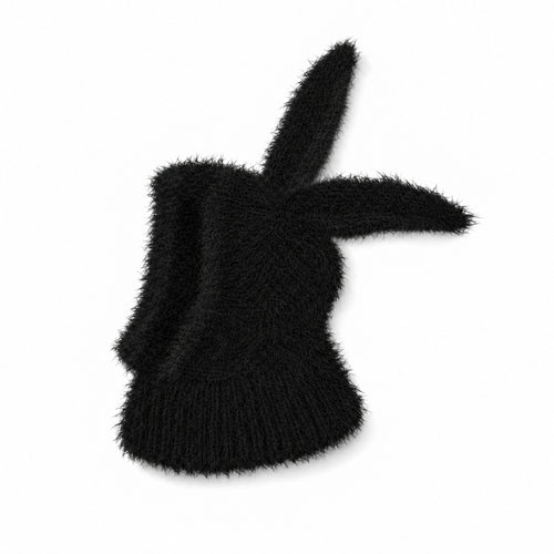 Bunny Ear Hoodwarmer Black