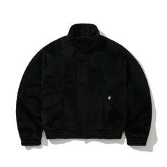 DSXBS Cropped Contrast Wool Bomber Jacket Brown Black