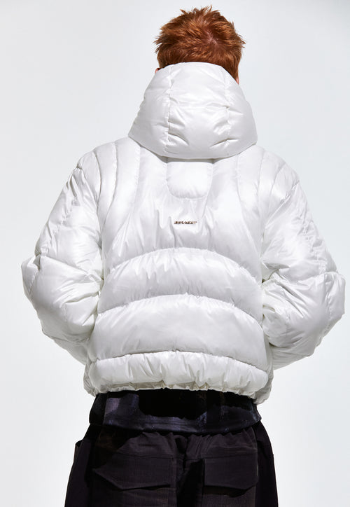 Contour Harness Hood Puffer Jacket White