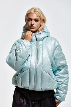 Contour Harness Hood Puffer Jacket Mint