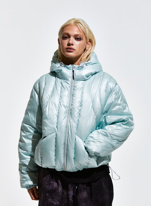 Contour Harness Hood Puffer Jacket Mint