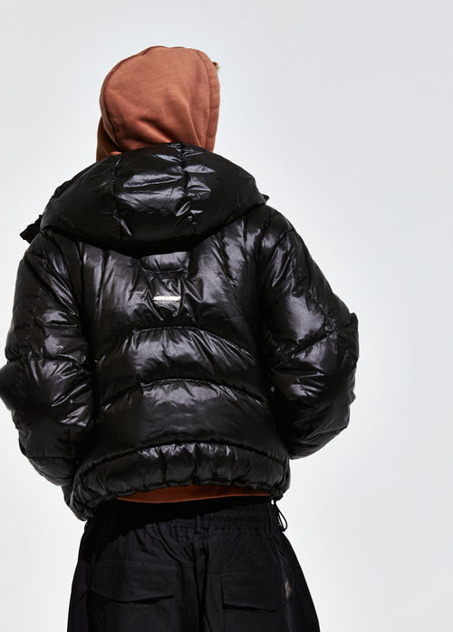 Contour Harness Hood Puffer Jacket Black