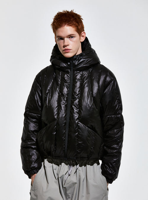 Contour Harness Hood Puffer Jacket Black