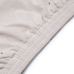 Br Rivet Suede Embroidery High-Neck Jacket Ivory