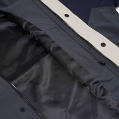 Arched Color-Block Nylon Jacket Navy / Cream