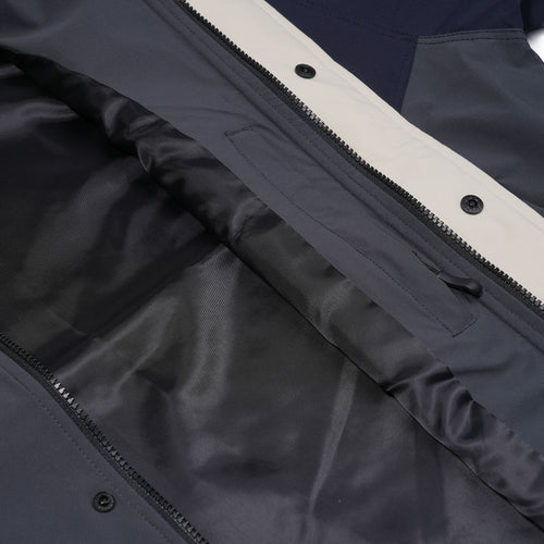 Arched Color-Block Nylon Jacket Navy / Cream