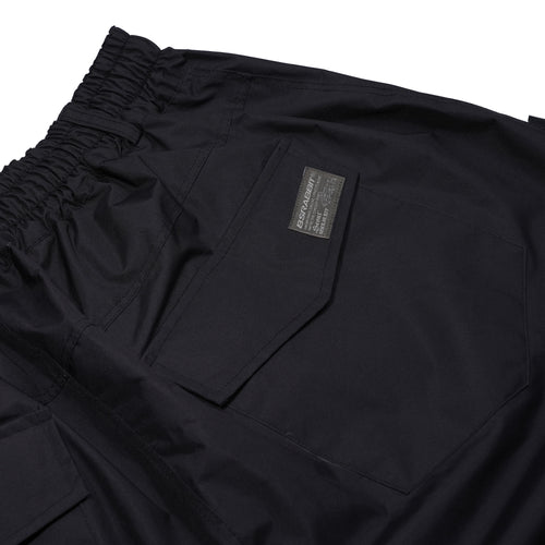 Allover Flame Print Super Wide Pants Black