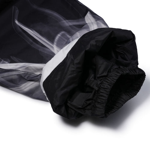 Allover Flame Print Super Wide Pants Black