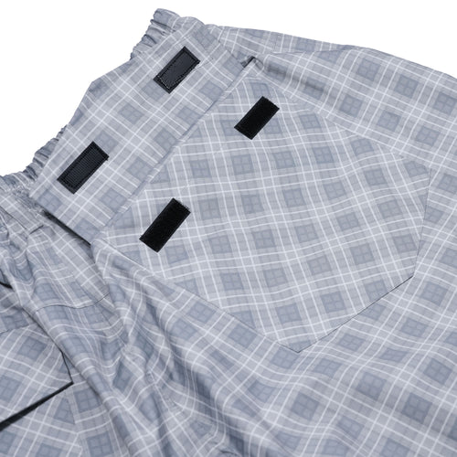 Bsrbt Metal Logo Pocket Super Wide Ventilation Pants Gray Check