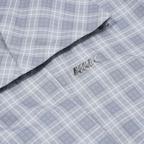 Bsrbt Metal Logo Pocket Super Wide Ventilation Pants Gray Check