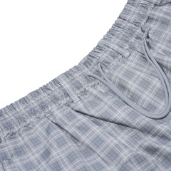 Bsrbt Metal Logo Pocket Super Wide Ventilation Pants Gray Check