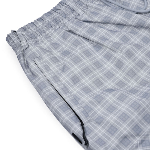 Bsrbt Metal Logo Pocket Super Wide Ventilation Pants Gray Check