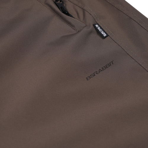 Side Darted Super Wide Jogger Pants Khaki Brown