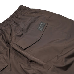 Side Darted Super Wide Jogger Pants Khaki Brown