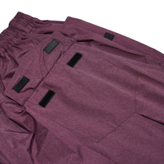 Bsr Puddle New Super Wide Ventilation Jogger Pants Melange Burgundy