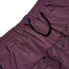 Dot Logo Printed Super Wide Ventilation Pants Melange Burgundy