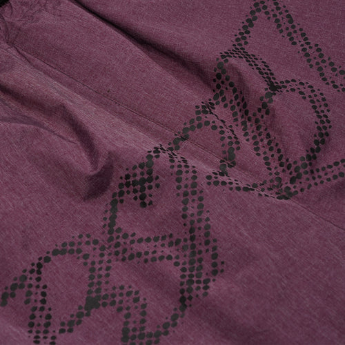 Dot Logo Printed Super Wide Ventilation Pants Melange Burgundy