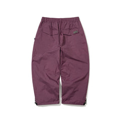 Dot Logo Printed Super Wide Ventilation Pants Melange Burgundy