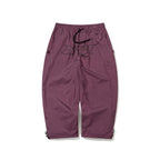 Dot Logo Printed Super Wide Ventilation Pants Melange Burgundy