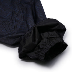 Python Check Super Wide Jogger Pants Dark Blue