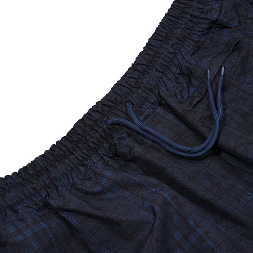 Python Check Super Wide Jogger Pants Dark Blue