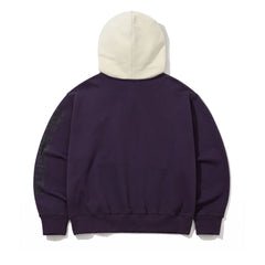 26 Logo Button Hoodie Purple