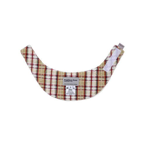 Pet Neck Collar Check Brown