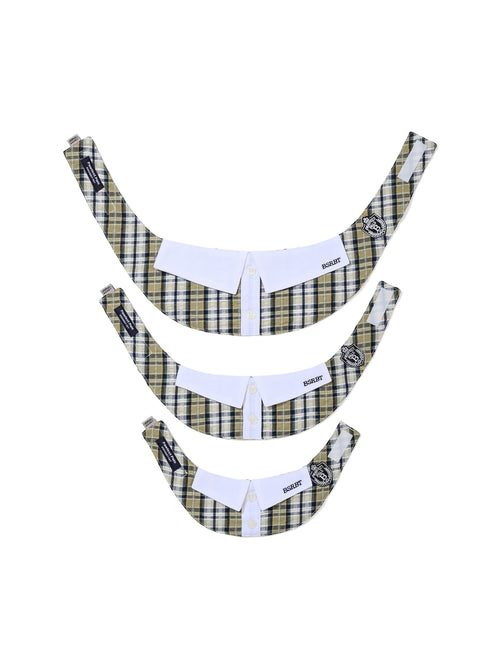 Pet Neck Collar Check Beige