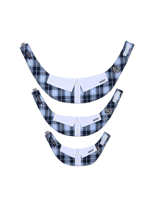 Pet Neck Collar Check Blue