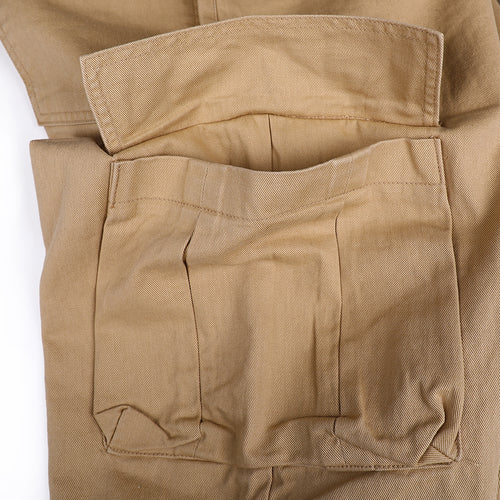 Cargo Loosefit Cotton Pants Beige