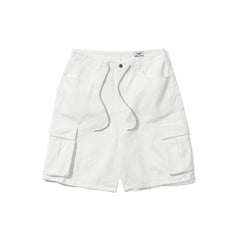 Cargo Loosefit Cotton Short Pants Ivory