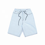 Carpenter Loosefit Denim Short Pants Iceblue