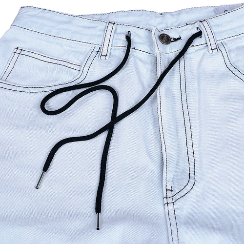 Carpenter Loosefit Denim Short Pants Iceblue