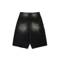 Carpenter Loosefit Denim Short Pants Vintage Black