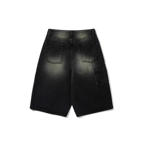 Carpenter Loosefit Denim Short Pants Vintage Black