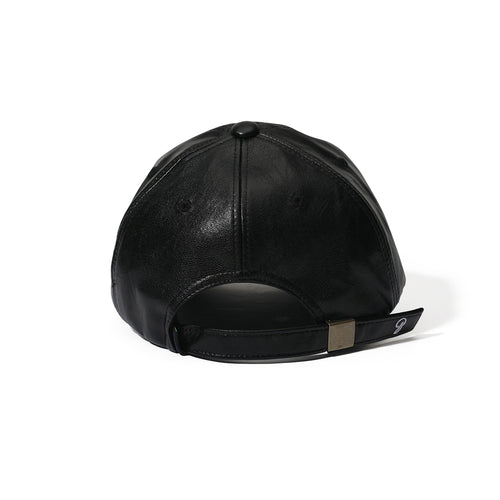 B Logo Vegan Leather Cap Black