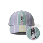 Gr Open Zipper Cap Stripe Pastel