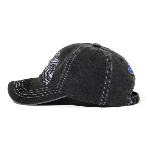 Heavy Stitching Vintage Washed Cotton Cap Charcoal