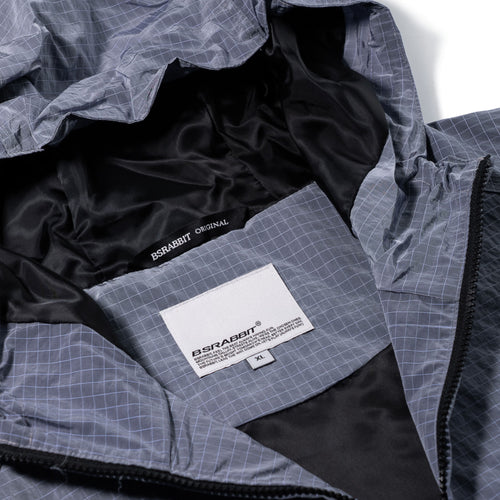 Shadow Grid Hooded Anorak Jacket Light Purple